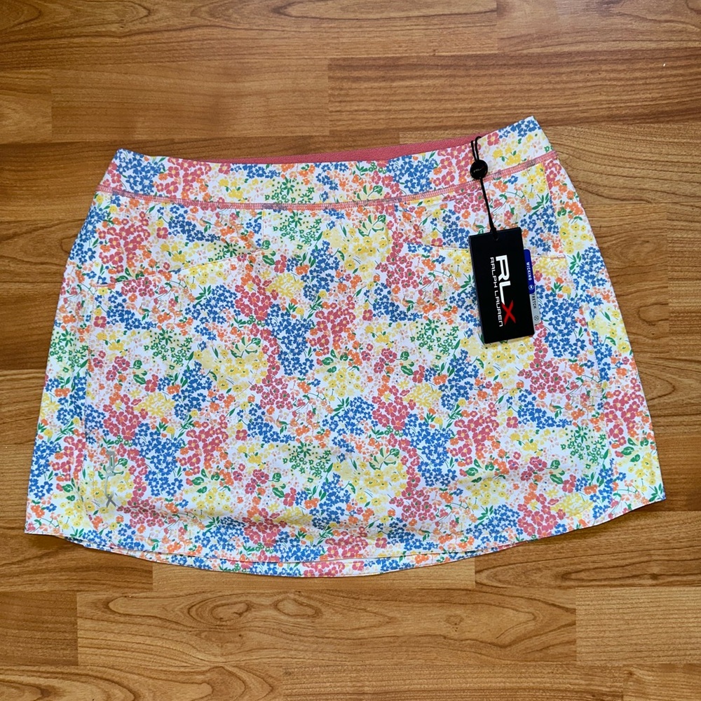 RLX Ralph Lauren Stretch Performance Golf Skirt Womens M Floral